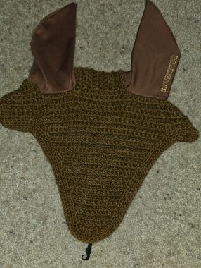 Brown Crochet Ear Bonnet
